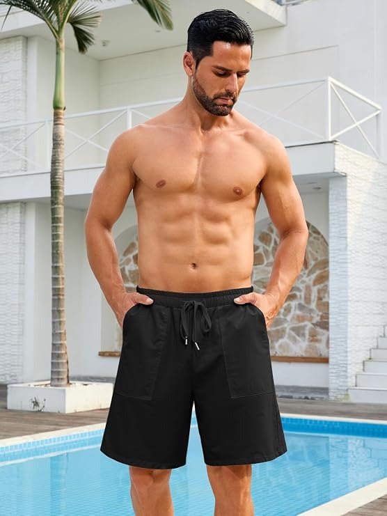 Men’s 7-Inch Inseam 100% Cotton Chino Casual Shorts