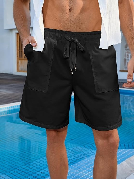 Men’s 7-Inch Inseam 100% Cotton Chino Casual Shorts